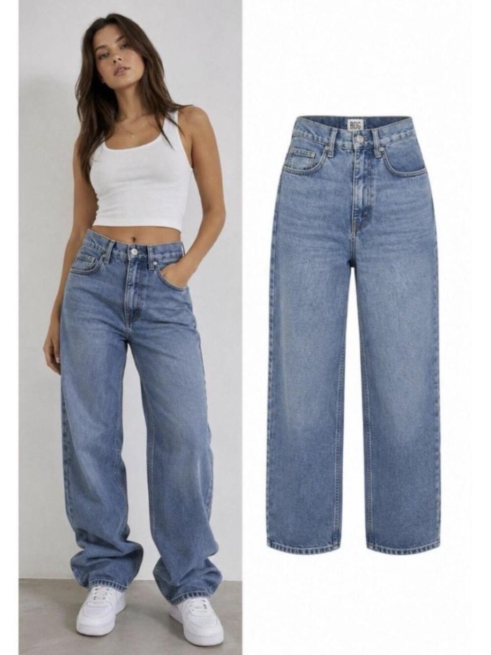 BDG Urban Outfitters High Rise Baggy - Size 24 - Blue Light Wash